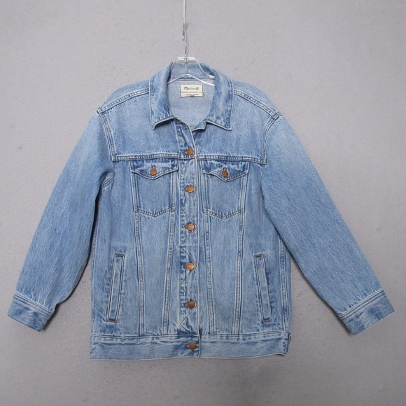 Madewell Jackets & Blazers - Madewell Oversized Trucker Jean Jacket Women XS Kelson Wash Denim 100% Cotton
